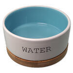 Miska DOG FANTASY keramická bílo-modrá WATER s podtáckem 13 x 5,5 cm 400 ml